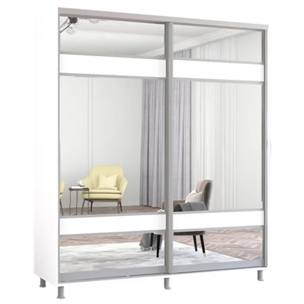 Шкаф Mobildor-Lux Aron K3 190 x 60см x 210 / ЛДСП / Белый photo 1
