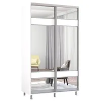 Dulap Mobildor-Lux Aron K3 130 x 60 x 230 / PAL / Alb