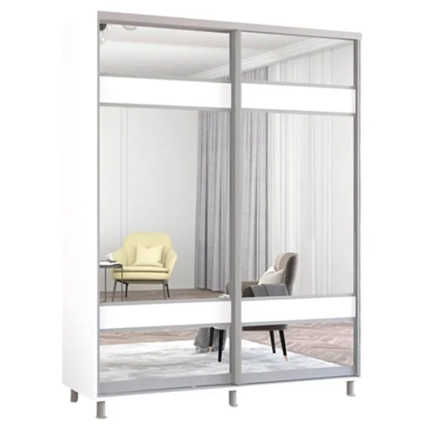 Шкаф Mobildor-Lux Aron K3 180 x 60см x 230 / ЛДСП / Белый photo 1