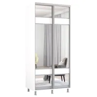 Шкаф Mobildor-Lux Aron K3 100 x 60см x 240 / ЛДСП / Белый