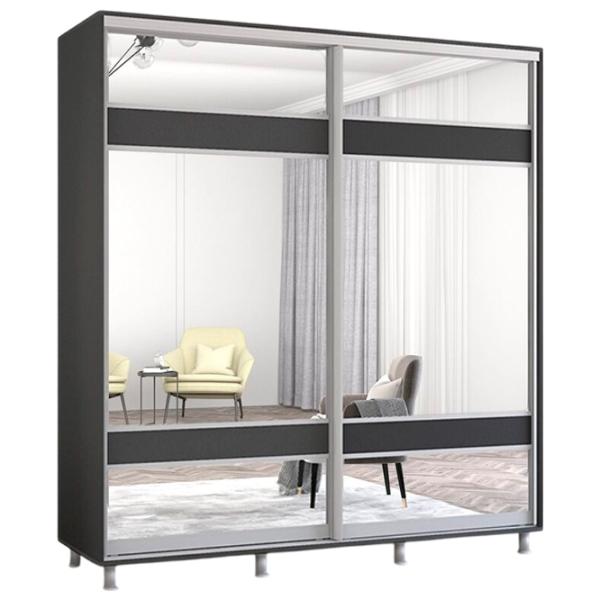 Шкаф Mobildor-Lux Aron K3 190 x 60см x 200 / ЛДСП / Антрацит photo 1