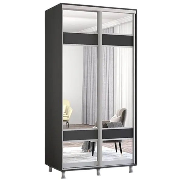 Шкаф Mobildor-Lux Aron K3 100 x 60см x 210 / ЛДСП / Антрацит photo 1