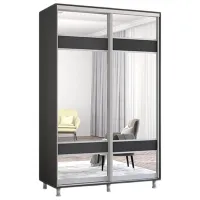 Шкаф Mobildor-Lux Aron K3 140 x 60см x 210 / ЛДСП / Антрацит
