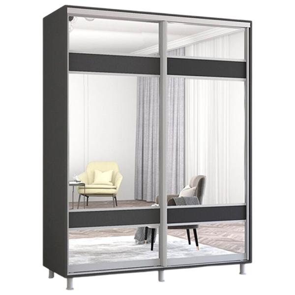 Шкаф Mobildor-Lux Aron K3 160 x 60см x 230 / ЛДСП / Антрацит photo 1