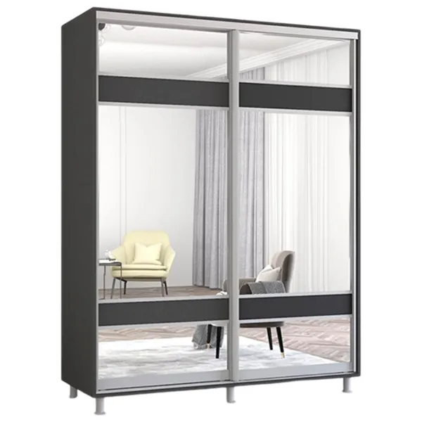 Шкаф Mobildor-Lux Aron K3 160 x 60см x 240 / ЛДСП / Антрацит photo 1