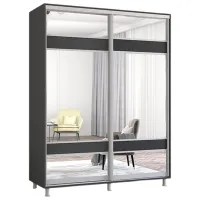 Шкаф Mobildor-Lux Aron K3 160 x 60см x 240 / ЛДСП / Антрацит