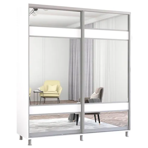 Шкаф Mobildor-Lux ARON P 200 x 60см x 200 / ЛДСП / Белый photo 1