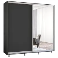 Шкаф Mobildor-Lux Aron 210 x 60см x 240 / ЛДСП / Antracit