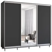 Шкаф Mobildor-Lux Aron 240 x 60см x 230 / ЛДСП / Antracit