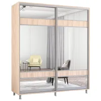 Шкаф Mobildor-Lux Aron K3 190 x 60см x 230 / ЛДСП / Дуб Сонома
