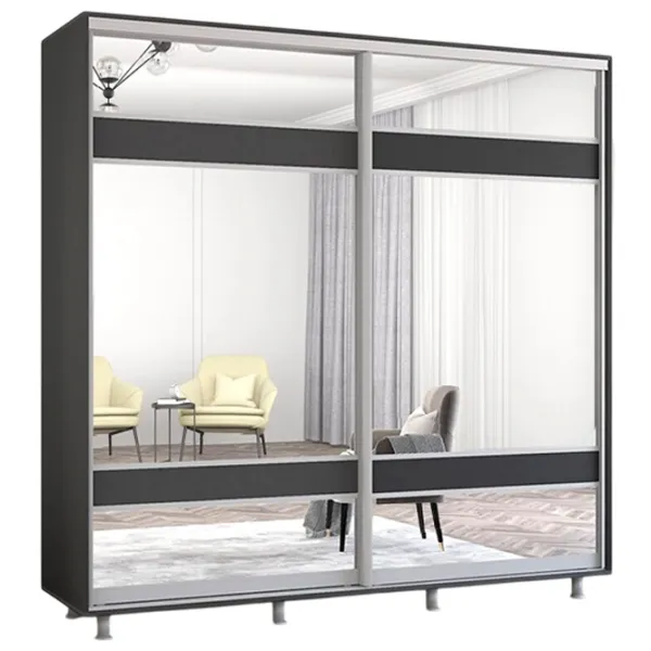 Dulap Mobildor-Lux Aron K3 220 x 60 x 220 / PAL / Antracite photo 1
