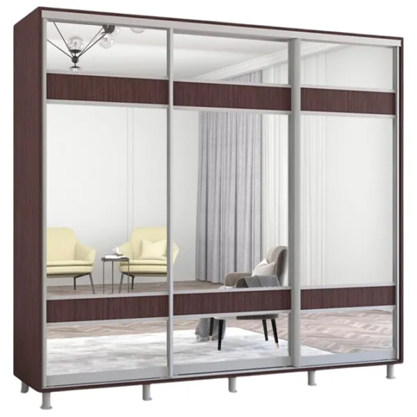 Шкаф Mobildor-Lux Aron K3 250 x 60см x 230 / ЛДСП / Венге photo 1