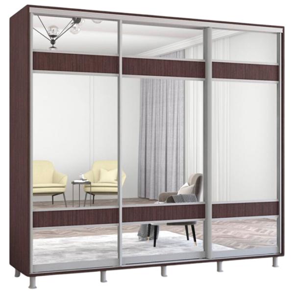 Шкаф Mobildor-Lux Aron K3 250 x 60см x 230 / ЛДСП / Венге photo 1