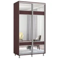 Шкаф Mobildor-Lux ARON S 130 x 60см x 200 / ЛДСП / Венге