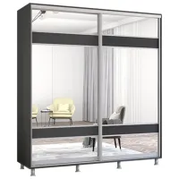 Шкаф Mobildor-Lux ARON S 190 x 60см x 220 / ЛДСП / Antracit