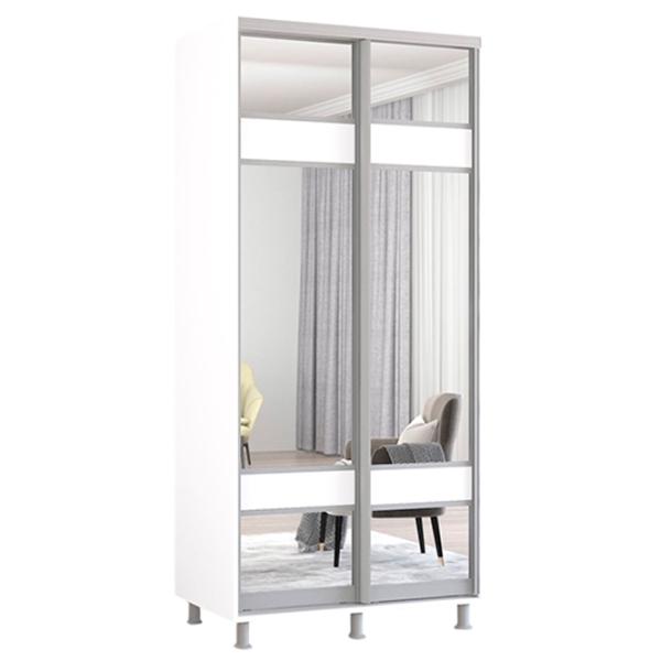 Шкаф Mobildor-Lux ARON S 140 x 60см x 200 / ЛДСП / Белый photo 1
