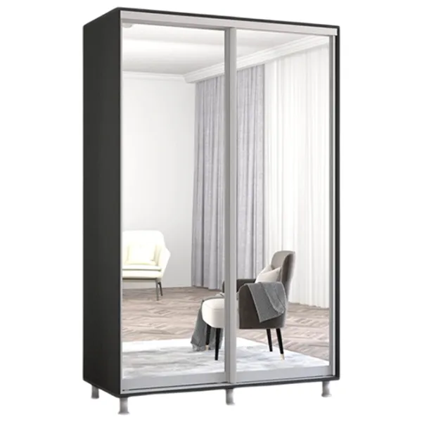 Шкаф Mobildor-Lux Aron 140 x 60см x 220 / ЛДСП / Антрацит photo 1