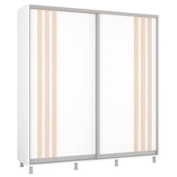 Шкаф Mobildor-Lux Aron 190 x 60см x 200 / ЛДСП / Белый photo 1