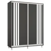 Шкаф Mobildor-Lux Aron 170 x 60см x 220 / ЛДСП / Antracit