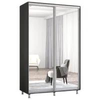 Шкаф Mobildor-Lux Aron 130 x 60см x 240 / ЛДСП / Антрацит