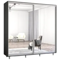 Шкаф Mobildor-Lux Aron 220 x 60см x 200 / ЛДСП / Антрацит