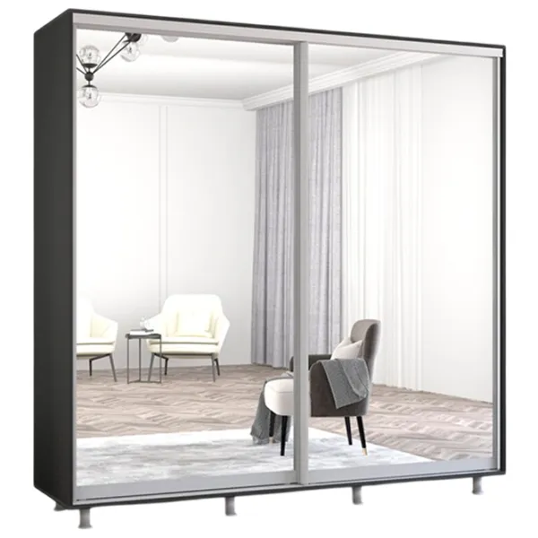 Шкаф Mobildor-Lux Aron 220 x 60см x 240 / ЛДСП / Антрацит photo 1