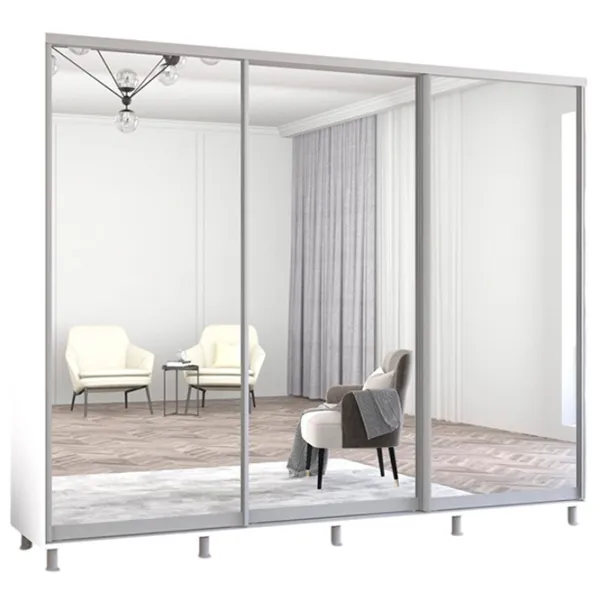 Шкаф Mobildor-Lux Aron 270 x 60см x 230 / ЛДСП / Белый photo 1