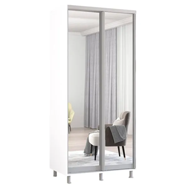 Шкаф Mobildor-Lux Aron P 18 100 x 60см x 210 / ЛДСП / Белый photo 1