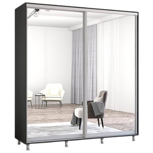 Шкаф Mobildor-Lux Aron P 18 180 x 60см x 200 / ЛДСП / Антрацит photo 1