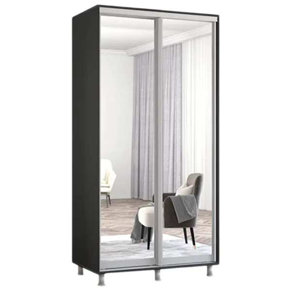Шкаф Mobildor-Lux Aron P 18 120 x 60см x 210 / ЛДСП / Антрацит photo 1