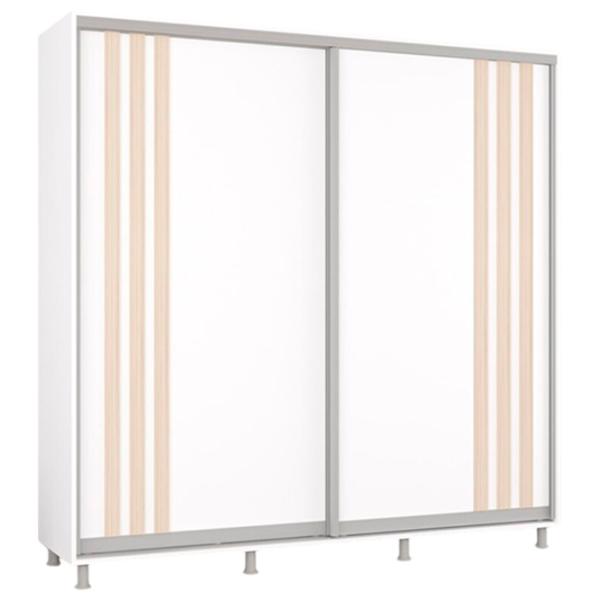 Шкаф Mobildor-Lux Aron 220 x 60см x 200 / ЛДСП / Белый photo 1