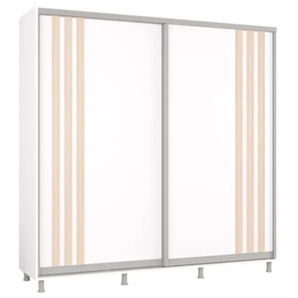 Шкаф Mobildor-Lux Aron 220 x 60см x 240 / ЛДСП / Белый photo 1