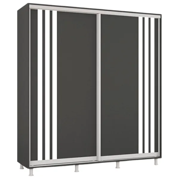 Шкаф Mobildor-Lux Aron 210 x 60см x 200 / ЛДСП / Antracit photo 1