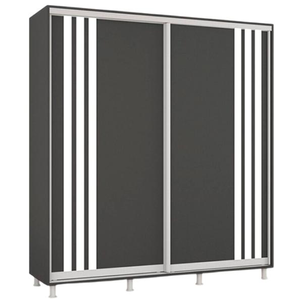 Шкаф Mobildor-Lux Aron 200 x 60см x 210 / ЛДСП / Antracit photo 1