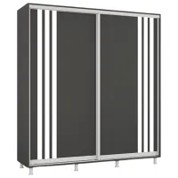 Шкаф Mobildor-Lux Aron 200 x 60см x 220 / ЛДСП / Antracit