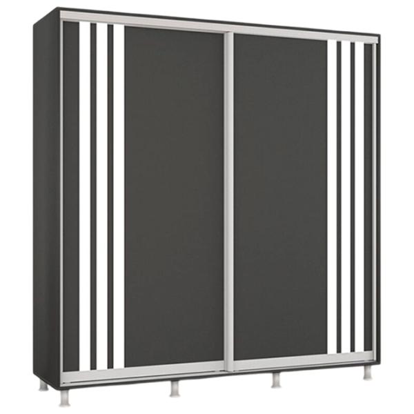 Шкаф Mobildor-Lux Aron 240 x 60см x 200 / ЛДСП / Antracit photo 1