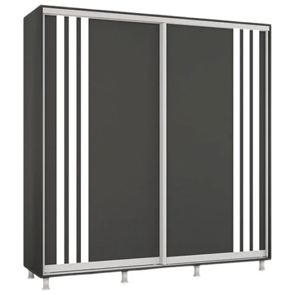 Шкаф Mobildor-Lux Aron 260 x 60см x 220 / ЛДСП / Antracit photo 1