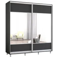Шкаф Mobildor-Lux ARON S K1 200 x 60см x 230 / ЛДСП / Antracit