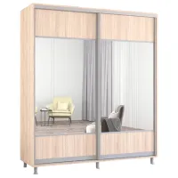 Шкаф Mobildor-Lux ARON S K1 200 x 60см x 240 / ЛДСП / Sonoma