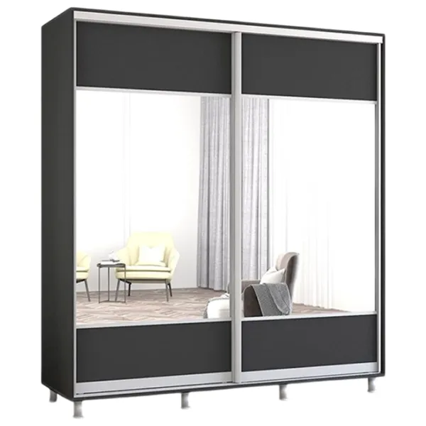 Шкаф Mobildor-Lux ARON P K1 190 x 60см x 200 / ЛДСП / Antracit photo 1
