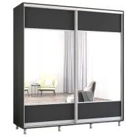 Шкаф Mobildor-Lux ARON P K1 200 x 60см x 240 / ЛДСП / Antracit