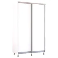 Шкаф Mobildor-Lux ARON S 130 x 60см x 200 / ЛДСП / Белый