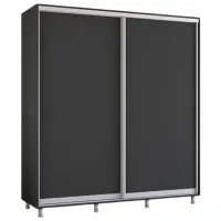 Шкаф Mobildor-Lux ARON S 190 x 60см x 220 / ЛДСП / Антрацит
