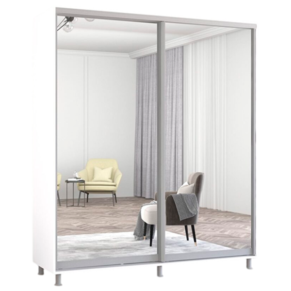 Шкаф Mobildor-Lux Aron P 18 200 x 60см x 200 / ЛДСП / Белый photo 1