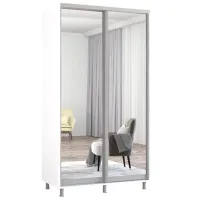 Шкаф Mobildor-Lux ARON S 130 x 60см x 210 / ЛДСП / White