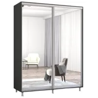 Шкаф Mobildor-Lux ARON S 160 x 60см x 200 / ЛДСП / Антрацит