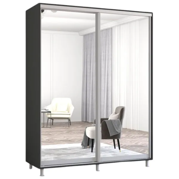 Шкаф Mobildor-Lux ARON S 170 x 60см x 210 / ЛДСП / Антрацит photo 1 Шкаф Mobildor-Lux ARON S 170 x 60см x 210 / ЛДСП / Антрацит photo 1
