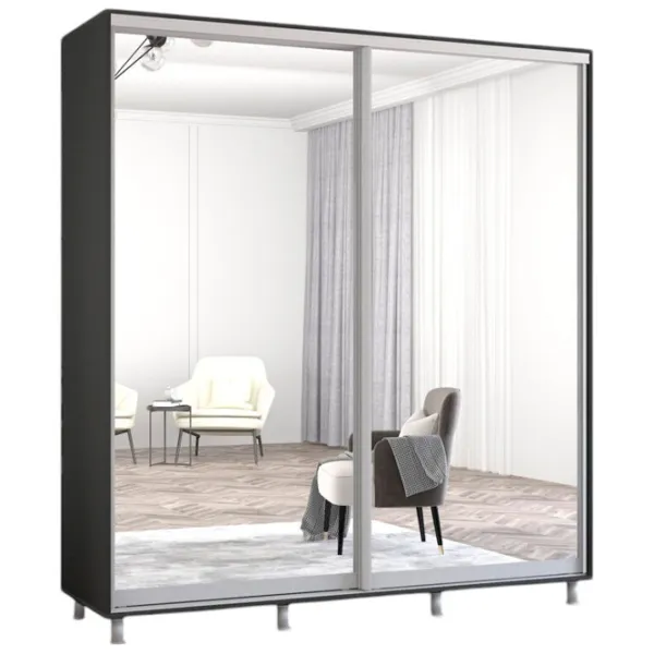 Шкаф Mobildor-Lux ARON S 180 x 60см x 210 / ЛДСП / Антрацит photo 1 Шкаф Mobildor-Lux ARON S 180 x 60см x 210 / ЛДСП / Антрацит photo 1