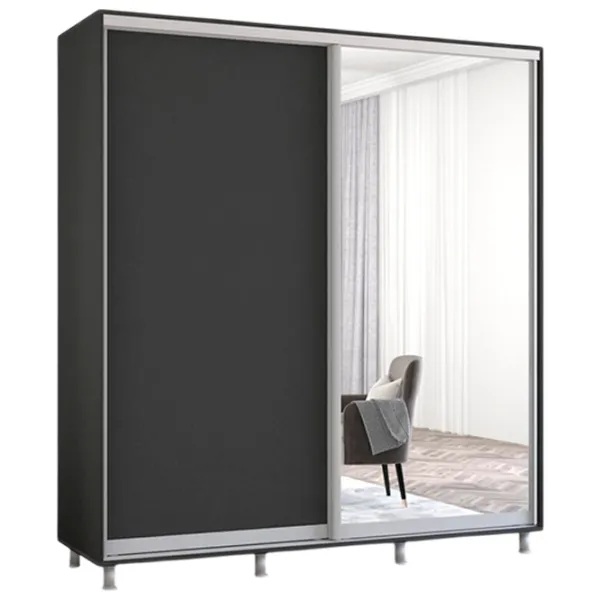 Шкаф Mobildor-Lux ARON P 200 x 60см x 240 / ЛДСП / Antracit photo 1