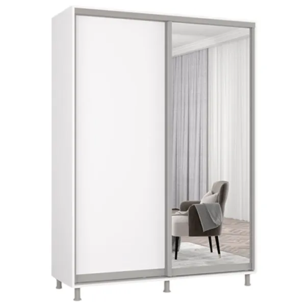 Dulap Mobildor-Lux ARON P 150 x 60 x 200 / PAL / Alb photo 1